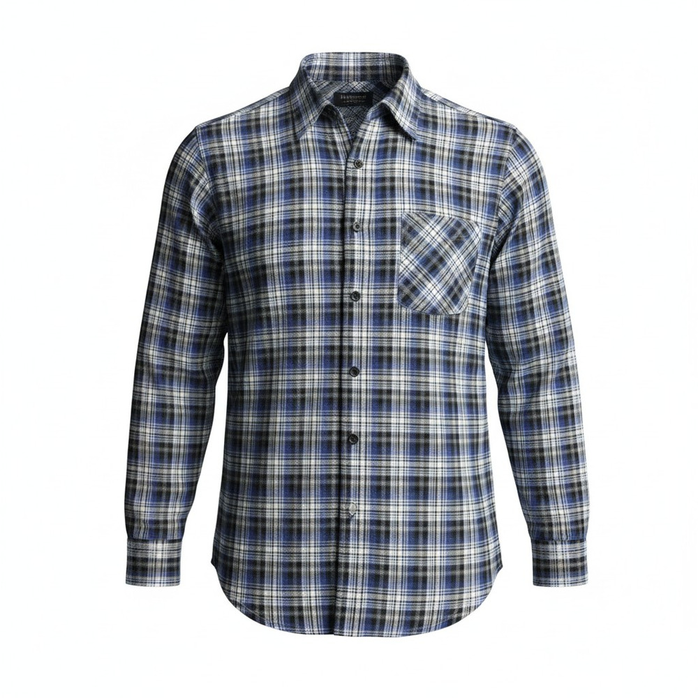 M1116)Ariat Pro Series Blue Plaid Western Cowboy Button Down Long Sleeve Shirt L